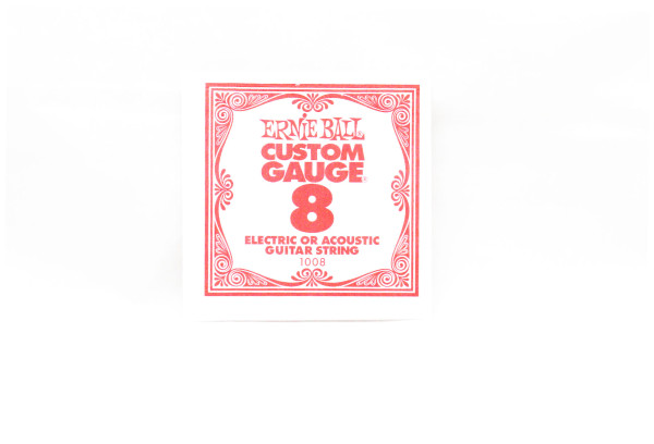 Ernie Ball 1008 Plain Steel 08 струна одиночная для акустической гитары