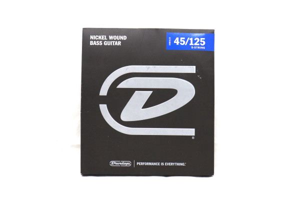 Dunlop DBN45125 45-125 Комплект струн для 5-струнной бас-гитары, никелированные, Medium