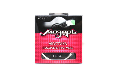 Мозеръ AC12 12-54 Комплект струн для акустической гитары, посеребр. медь